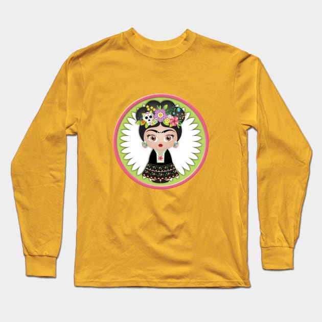 Cute Frida Khalo Long Sleeve T-Shirt by MIMOgoShopping